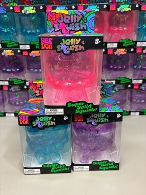 NeeDoh Jellyfish Jelly Squish Bundle Set of (3) - GENUINE Pink, Blue, Purple